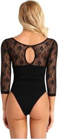 img 2 attached to Agoky Gymnastics Leotard Bodysuit Camisole Sports & Fitness