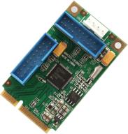 💻 io crest мини pci-express usb 3.0 карта контроллера хоста суперскоростного с чипсетом renesas d720201 для windows xp/7/8/10, server 2008/2012 r2/2016 - sd-mpe20215 логотип