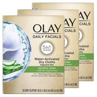 🧖 olay sensitive skin daily facials, makeup remover wipes, fragrance-free cleansing cloths, 33 count (pack of 3) logo