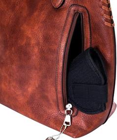 img 1 attached to Versatile and Stylish Mahogany Concealed Carry Purse: A Must-Have for Women's Handbags & Wallets!