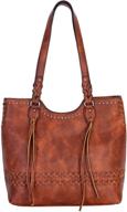 versatile and stylish mahogany concealed carry purse: a must-have for women's handbags & wallets! logo