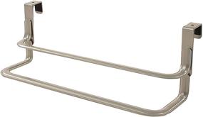 img 2 attached to 🛀 Spectrum Diversified Ashley Double Towel Bar: Sleek Over Cabinet Door Solution in Satin Nickel