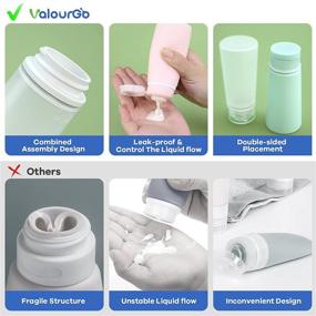 img 3 attached to Valourgo Toiletries Containers Refillable Accessories