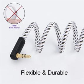 img 3 attached to 🎧 3.5mm Audio Cable [2-Pack 3Feet], CableCreation Stereo Jack 3.5mm Aux Cable 90 Degree: Perfect for Headphones, Phone, Mac Mini, Surface Dock, iPhones, Car Stereo & More