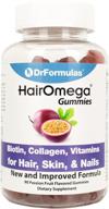 витамины drformulas для волос, кожи и ногтей с биотином - hairomega 5000 мкг добавка биотина для роста волос | вегетарианские желе (неконфетки) | для мужчин и женщин | на основе сахара, а не сиропа из кукурузы логотип