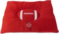 🐶 ohio state buckeyes dog bed by pets first: collegiate pet bed, 30 x 20 x 4 inches logo