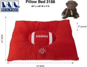 img 1 attached to 🐶 Ohio State Buckeyes Dog Bed by Pets First: Collegiate Pet Bed, 30 x 20 x 4 inches