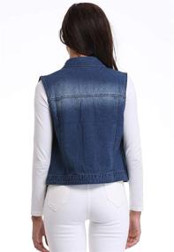 img 3 attached to MISS MOLY Sleeveless Lapeled Jackets Women's Clothing