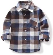 👕 kids flannel buffalo plaid button down shirt - long sleeve western shirts for boys - baby boys' shirts logo