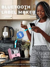 img 3 attached to 📠 Phomemo M200 Label Maker for Small Business - 80mm Thermal Printer Compatible with iOS & Android, Portable Label Maker with Tape, Address Labels, Retail, Images - Pink