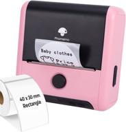 📠 phomemo m200 label maker for small business - 80mm thermal printer compatible with ios & android, portable label maker with tape, address labels, retail, images - pink logo