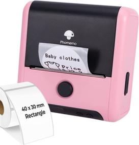 img 4 attached to 📠 Phomemo M200 Label Maker for Small Business - 80mm Thermal Printer Compatible with iOS & Android, Portable Label Maker with Tape, Address Labels, Retail, Images - Pink