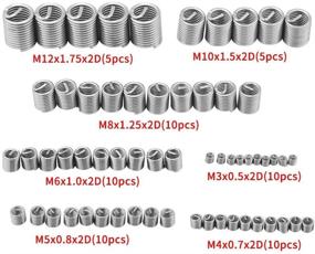 img 2 attached to 🔧 Набор для ремонта резьбы Zerone: премиум-набор из 60 штук нержавеющей стали для вставки проволоки HeliCoil для поврежденной резьбы - включает различные размеры резьбы (M3, M4, M5, M6, M8, M10, M12)
