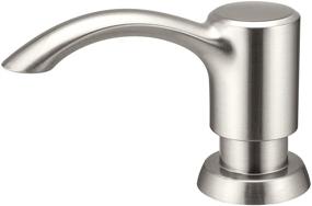 img 4 attached to 🧼 Top Refill Kitchen Sink Counter Soap Dispenser - 17 OZ Bottle, Built-in, Brushed Nickel Finish
