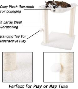 img 2 attached to Ultimate Cat Tree and Scratcher: Premium Lounging Bed, Interactive Toy, and Sisal Scratching Posts for Cats and Kittens (15.75”)