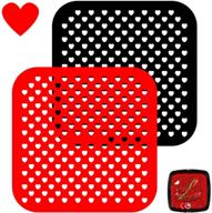 🍟 2-pack reusable air fryer liners - non-stick silicone mats, 8.5 inches square, ideal alternative to parchment paper liners for air fryer accessories logo