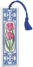 img 1 attached to 🌷 Delft Tulips Cross Stitch Bookmark Kit