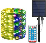 enhance your outdoor space with 40ft solar string lights - 200 led fairy lights for patio, garden, party, wedding (color) логотип