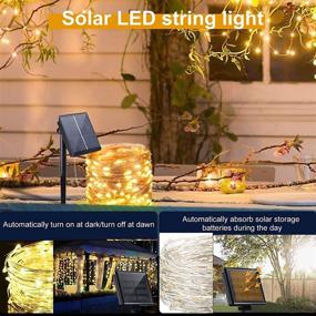 img 2 attached to Enhance Your Outdoor Space with 40ft Solar String Lights - 200 LED Fairy Lights for Patio, Garden, Party, Wedding (Color)