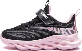 img 2 attached to BODATU Little Big Boys Sneakers Athletic Slip Running Tennis Shoes Little_Kid