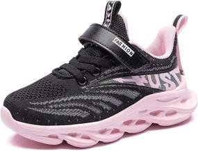 img 4 attached to BODATU Little Big Boys Sneakers Athletic Slip Running Tennis Shoes Little_Kid