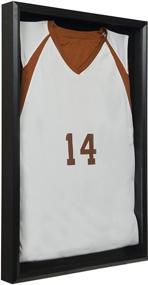 img 3 attached to 🏀 Витрина для спортивной майки Snap Sports Jersey Wall Display Case Shadow Box, 20x30 дюймов, черная (SEO-оптимизированная 17FP1658)