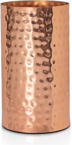 img 4 attached to 🔶 Copper Countertop Utensil Holder - Extra Large 7 Inch X 4 Inch Caddy with Felt Bottom | Grip & Surface Protection | Kitchen Decor Organizer | Copper Kitchen Accessories