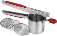 🥔 highly rated bellemain stainless steel potato ricer featuring 3 interchangeable discs for optimal fineness logo