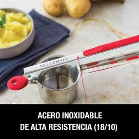 img 2 attached to 🥔 Highly Rated Bellemain Stainless Steel Potato Ricer featuring 3 Interchangeable Discs for Optimal Fineness