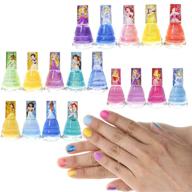 💅 townley girl disney princesses super sparkly peel-off nail polish deluxe present set: 18 colorful shades for girls logo