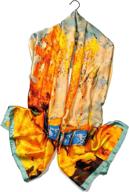 shanlin floral satin scarves sunflowers women's accessories logo