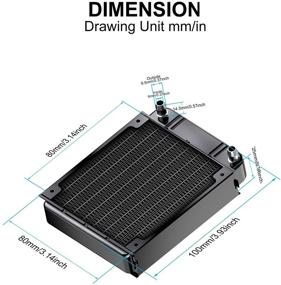 img 3 attached to Clyxgs Водяной радиатор охлаждения: 8 труб из алюминия 💦 теплообменник с вентилятором для ПК системы водяного охлаждения процессора