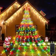 🎄 344 led star lights - easy installation & waterproof christmas lights for outdoor christmas decorations - 8 modes xmas tree lights ideal for home wedding thanksgiving party, holiday wall garden logo