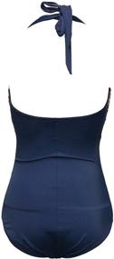 img 2 attached to Stylish Bslingerie Women 1950S Retro Vintage Push Up Monokini One Piece Swimsuit - Embrace a Classic Poolside Look!