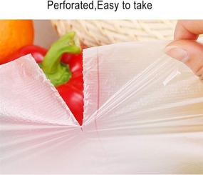 img 2 attached to 🛍️ RyhamPaper Food Storage Bags, 1 Roll 16 x 20 Clear Plastic Produce Bag on a Roll for Fruits, Vegetables, Bread, and Food Storage - 350 Bags