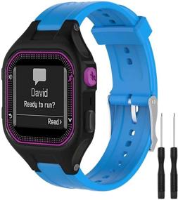 img 4 attached to 🏃 Силиконовый ремешок высокого качества для замены для часов Garmin Forerunner 25 - GVFM Bands