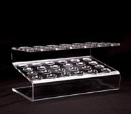 🖌️ chris.w 24-slots clear acrylic paint brush display stand for multiple tools and pens logo