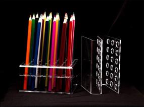 img 1 attached to 🖌️ Chris.W 24-Slots Clear Acrylic Paint Brush Display Stand for Multiple Tools and Pens