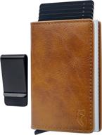 modern ejector credit accessories: sleek minimalist leather with aluminum touch for stylish men logo