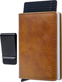 img 4 attached to Modern Ejector Credit Accessories: Sleek Minimalist Leather with Aluminum Touch for Stylish Men