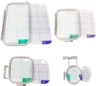 🧵 4-piece embroidery hoop set replacement for brother machines pe-770 700 700ii 750d 780d innov-is 1000 1200 1250d and babylock ellure ellure plus emore - sa442 sa443 sa444 sa445 - four piece set logo