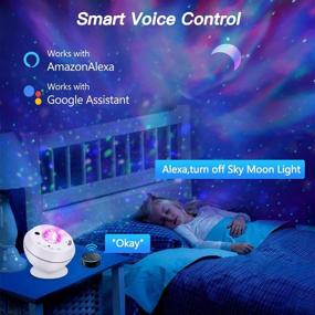 img 1 attached to Kids Star Projector Night Light - 360°Rotation Galaxy Projector | Compatible with Alexa & Smart Phone APP | Sensitive Touch Control | Sky Light Projector for Bedroom, Party