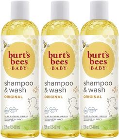 img 4 attached to 👶 Burt's Bees Baby Shampoo & Wash - Tear Free Soap | Natural Baby Care | Original | Pack of 3 - 12 Ounce