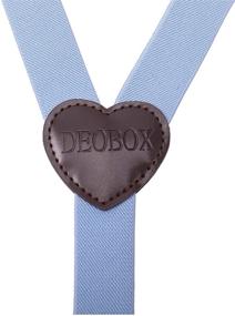 img 1 attached to DEOBOX Suspenders Wedding Adjustable Purple Boys' Accessories in Suspenders