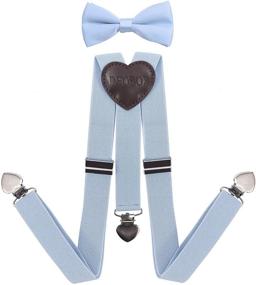 img 4 attached to DEOBOX Suspenders Wedding Adjustable Purple Boys' Accessories in Suspenders