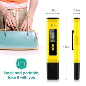 img 3 attached to 🟡 Alysontech Digital pH Meter: High-Precision Pocket Water Quality Tester (Yellow)