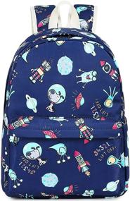 img 4 attached to CAMTOP Preschool Backpack Kindergarten Dinosaur Dark Backpacks