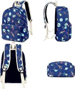 img 2 attached to CAMTOP Preschool Backpack Kindergarten Dinosaur Dark Backpacks