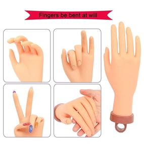 img 1 attached to 💅 Flexible Nail Mannequin Hand: Adjustable Acrylic Practice Hand for Nail Training - 1 Pcs