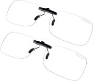 👓 unisex blue light blocking glasses - 99.9% anti blue ray computer glasses 2 pack (transparent), clip-on design logo